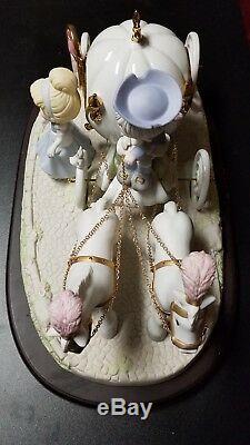 Precious Moments Disney Cinderella's Horse Drawn Carraige with Wooden Base