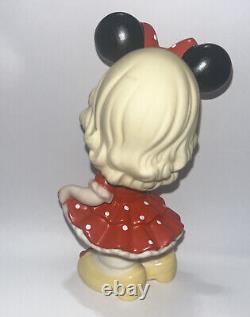 Precious Moments Disney Dreamer Girl Porcelain Figurine Minnie Mouse Dress Up