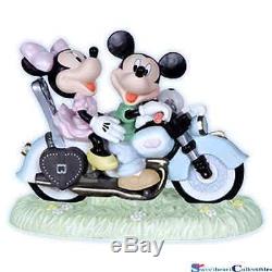 Precious Moments Disney Mickey and Minnie Mouse On Motorcycle 2012