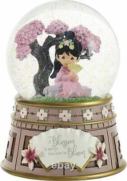 Precious Moments Disney Mulan Snowglobe Blossom Never Late To Bloom 181101 NEW