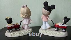 Precious Moments Disney RETIRED Mickey Minnie 2011 Wherever Road Leads