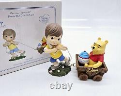 Precious Moments Disney Winnie The Pooh Birthday Train Figurine in Box