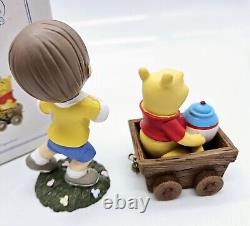 Precious Moments Disney Winnie The Pooh Birthday Train Figurine in Box