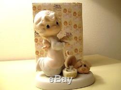 Precious Moments Dropping Over For Christmas Porcelain. New Unopened Box. 1982