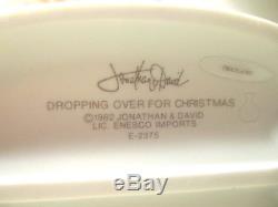 Precious Moments Dropping Over For Christmas Porcelain. New Unopened Box. 1982