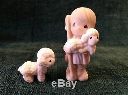 Precious Moments E2395 Mini Nativity 11 Pc Set Figurines With Manger 1982NWOB