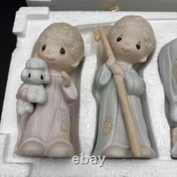 Precious Moments E-2800 Come Let Us Adore Him Nativity Set 1979 Original Box