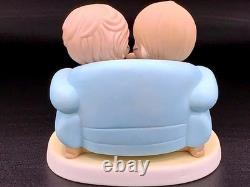 Precious Moments Elderly Couple on Sofa Figurine Loved You Yesterday Always Will