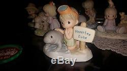Precious Moments Endangered Whale/Gorilla, Wolf/Ferret/Panda/Manatee/Yak lot