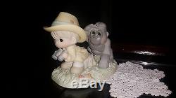 Precious Moments Endangered Whale/Gorilla, Wolf/Ferret/Panda/Manatee/Yak lot