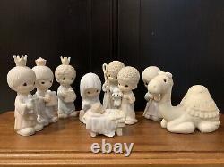 Precious Moments Enesco Nativity Set 1986 Three Kings 1981 9 Pieces Vintage