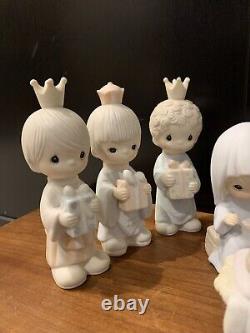 Precious Moments Enesco Nativity Set 1986 Three Kings 1981 9 Pieces Vintage