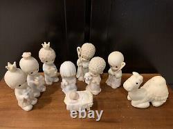Precious Moments Enesco Nativity Set 1986 Three Kings 1981 9 Pieces Vintage