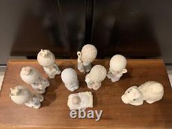 Precious Moments Enesco Nativity Set 1986 Three Kings 1981 9 Pieces Vintage