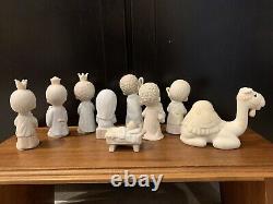Precious Moments Enesco Nativity Set 1986 Three Kings 1981 9 Pieces Vintage