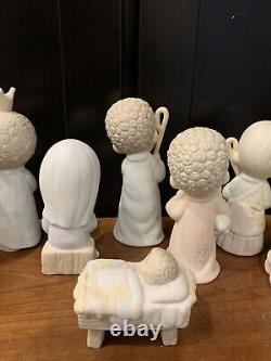 Precious Moments Enesco Nativity Set 1986 Three Kings 1981 9 Pieces Vintage