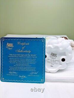 Precious Moments Figurine 539309-His Love Will Uphold The World-COA/Display Case