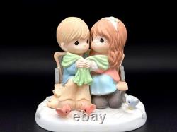 Precious Moments Figurine Couple Bench withBox