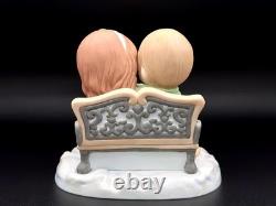 Precious Moments Figurine Couple Bench withBox