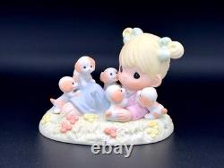 Precious Moments Figurine Girl with Puppies Playtime Dog Lover Collectible