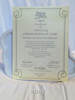 Precious Moments Figurine/Glass Case 456349-Sharing Our Time Is So Precious-COA