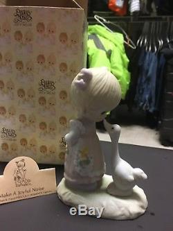 Precious Moments Figurine, Make a Joyful Noise, retired, great condition, signed
