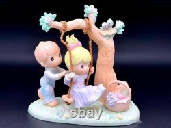 Precious Moments Figurine Swinging into Childhood Memories