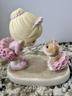 Precious Moments Figurines I Believe In You 124014 Bulldog and Ballerina