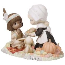 Precious Moments First Thanksgiving Pilgrim Native American Girl Figurine 241027