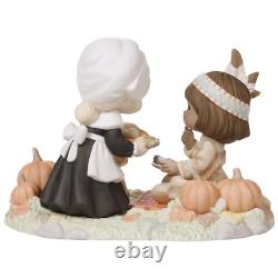 Precious Moments First Thanksgiving Pilgrim Native American Girl Figurine 241027