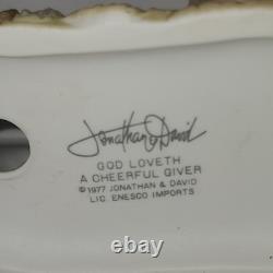 Precious Moments Free Puppies God Loveth a Cheerful Giver 1977 Retired Vintage