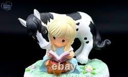 Precious Moments Girl Reading with Pony Country Farm Friendship