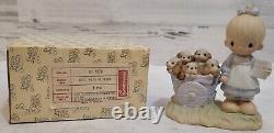 Precious Moments God Loveth A Cheerful Giver 1977 Original Box Label Enescoware