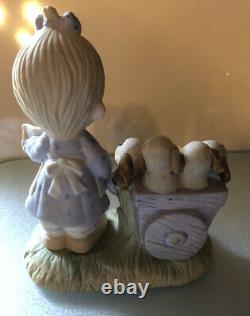 Precious Moments God Loveth A Cheerful Giver Figurine Unmarked Original 21