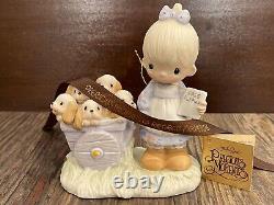 Precious Moments God Loveth A Cheerful Giver (Free Puppies) Figurine Retired