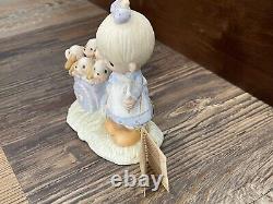Precious Moments God Loveth A Cheerful Giver (Free Puppies) Figurine Retired