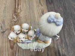 Precious Moments God Loveth A Cheerful Giver (Free Puppies) Figurine Retired