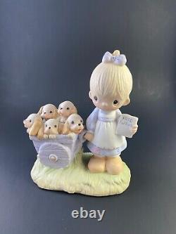 Precious Moments God Loveth a Cheerful Giver 1977 Rare Retired Without Box