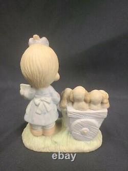 Precious Moments God Loveth a Cheerful Giver Free Puppies Sign 1977 Rare Retired