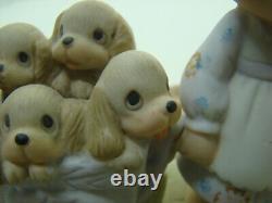 Precious Moments God Loveth a Cheerful Giver Free Puppies Sign 1977 Rare Retired