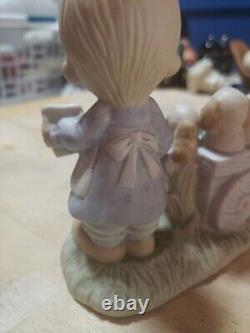 Precious Moments God Loveth a Cheerful Giver Free Puppies Sign 1977 Rare Retired