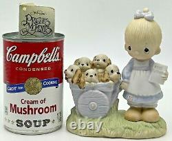 Precious Moments God Loveth a Cheerful Giver Free Puppies Sign 1977 Rare Retired