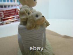 Precious Moments God Loveth a Cheerful Giver Free Puppies Sign 1977 Rare Retired