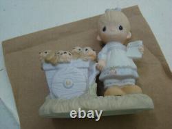 Precious Moments God Loveth a Cheerful Giver Free Puppies Sign 1977 Rare Retired