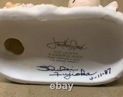 Precious Moments God Loveth a Cheerful Giver Signed & dated Original 21 Rare