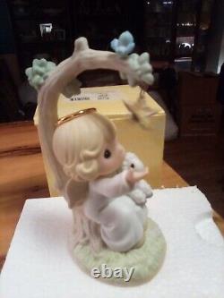 Precious Moments Gods Love Is Crystal Clear Signed By Gene + Ornament