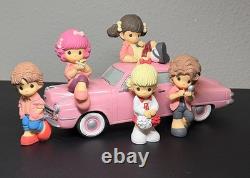 Precious Moments Grease Pink Ladies Six Piece Set! Hamilton No Box Or Certs