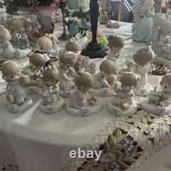 Precious Moments Growing In Grace Brunette, Ages 1-12 Figurines Good Condition
