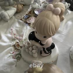 Precious Moments Growing In Grace Brunette, Ages 1-12 Figurines Good Condition