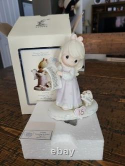 Precious Moments Growing In Grace Porceline Bisque Figurines Age 14, 15, 16